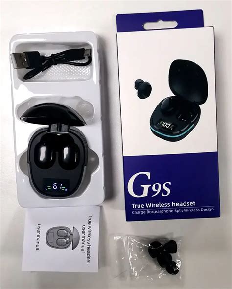 G9s Tws Breathing Light Game Wireless Earphones No Delay In Ear Mini Led Display Noise Canceling