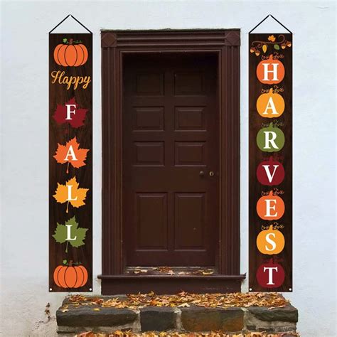 Fall Decorations Happy Fall Porch Sign Thanksgiving Decorations