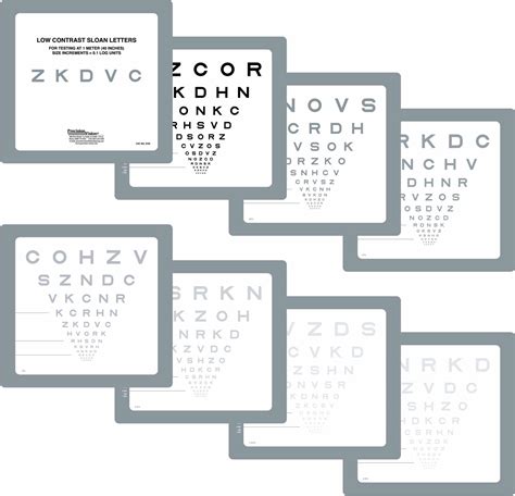 Sloan Low Contrast Letter Set Book Precision Vision
