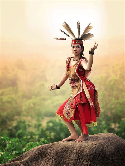 The Princess Of Dayak This Is One Of Cultural Or Traditional Clothes Of Borneo I Is