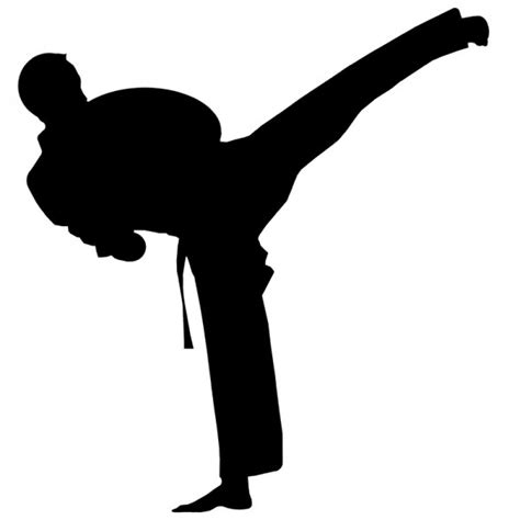Martial Arts Silhouette Clipart Best