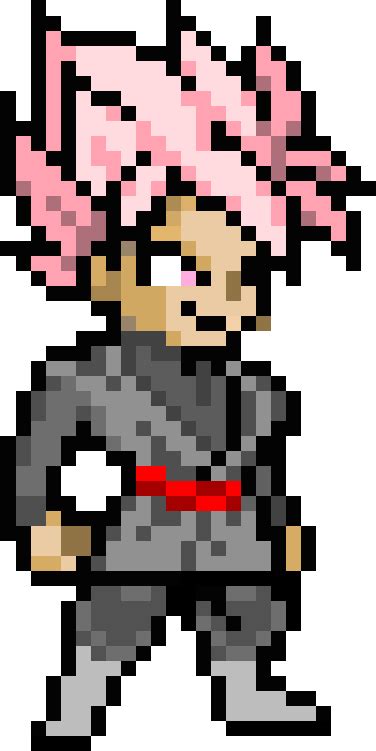Ssjrose Goku Black Goku Ssj Rose Pixel Art 735x870 Png Download