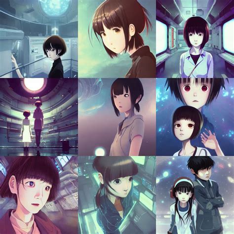 Lain Iwakura Serial Experiment Lain Space Stations Stable Diffusion