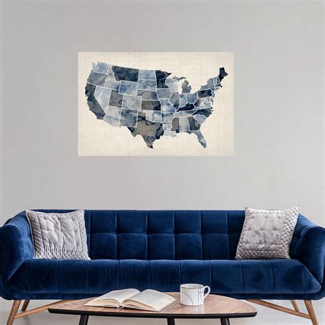 Map Of United States Of America Poster Art Print Map Home Decor £49
