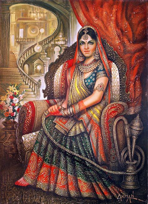 Indian Women Painting Indian Paintings India Art