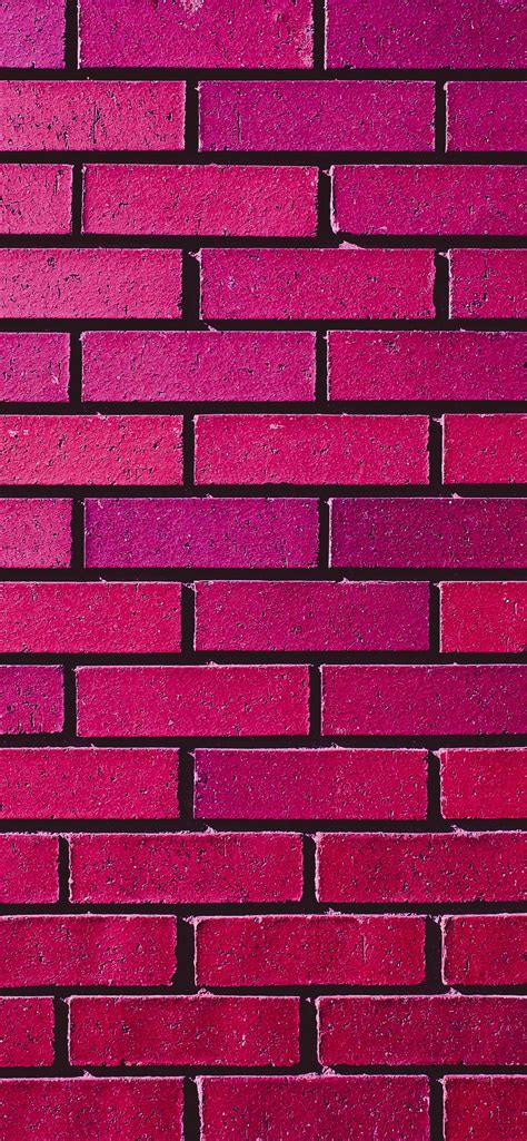 Brick Wall 4k Wallpaper Magenta Red Bricks Bright
