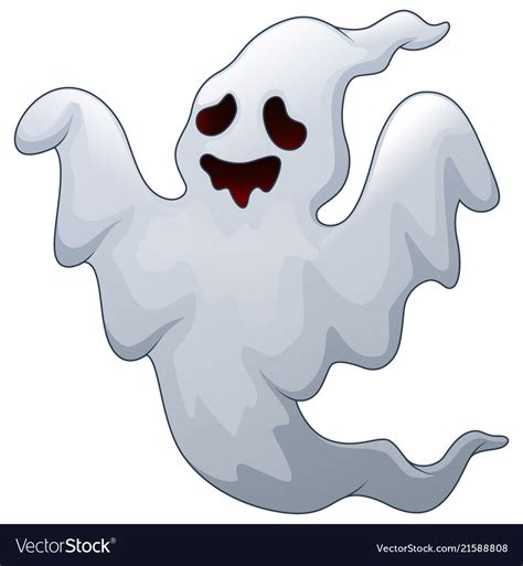 Halloween Ghost Icon In Cartoon Style Isolated Vector