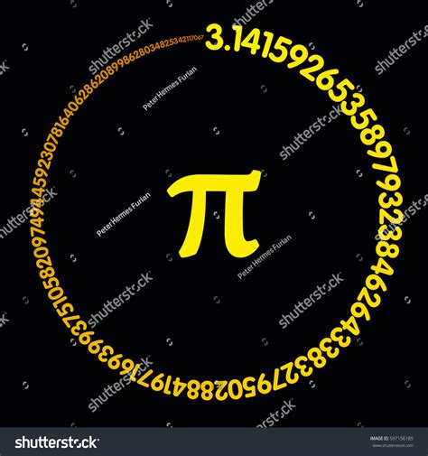 Golden number Pi. Hundred digits of the constant - Royalty Free Stock