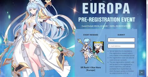 Event Hero Baru Europa Pre Registration Grand Chase Jonooit
