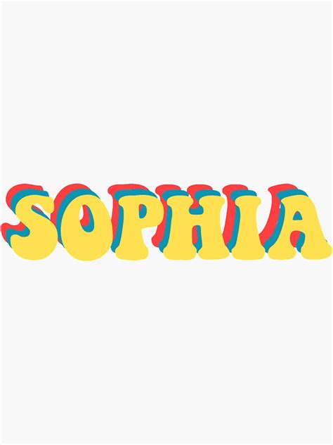 Sophia Aesthetic Name Sticker Sticker By Helena B Aesthetic Names