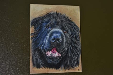 Acrylic Dog Painting On Canvas Canvas Painting Dog Paintings Pet