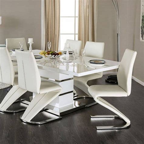 Browse made.com's full range of extending tables now! Midvale White Chrome Metal Solid Wood Dining Table (With ...