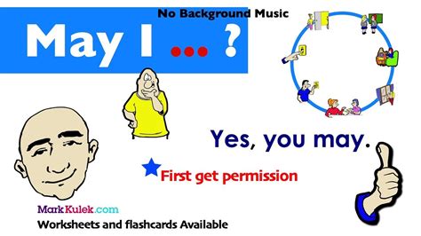 Ask For Permission - may I...? Yes, you may. (English Speaking Practice