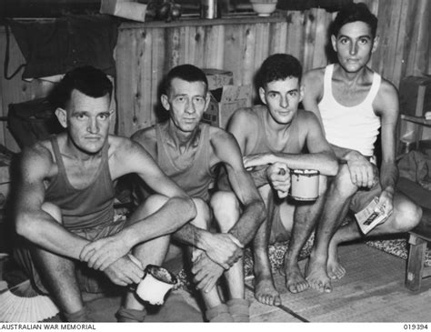 informal group portrait of australian prisoners of war pows at the