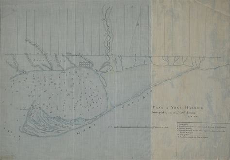 Historical Maps Of Toronto 1793 Aitken Plan Of York Harbour Surveyed