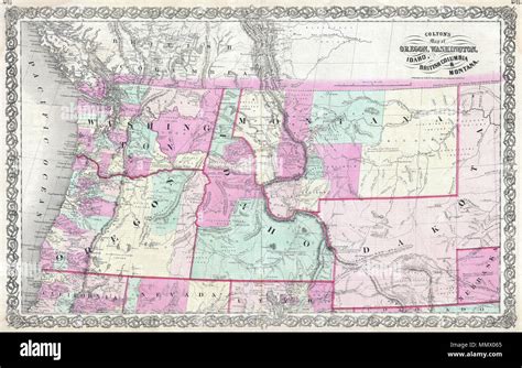 Map Nebraska Territory 1866 Hi Res Stock Photography And Images Alamy