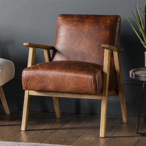 Neyland Armchair Vintage Brown Leather Brown Leather Chair Chairs