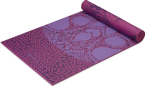 gaiam yoga mat premium print reversible extra thick non slip exercise and fitness mat for all
