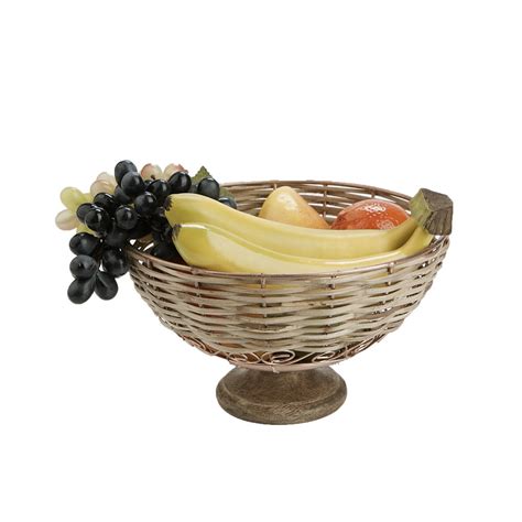 Mind Reader Small Fruit Bowl Fruit Display Decorative Fruit Bowl