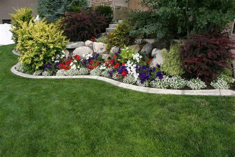 Annual Flower Bed Designs With Colorful Flowers Diy Landscaping