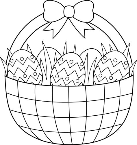Easter Basket Coloring Pages To Download And Print For Free