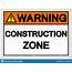 Warning Construction Zone Symbol Sign Vector Illustration Isolate On 