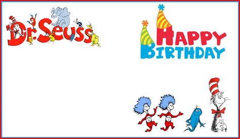 Dr Seuss Birthday Card Template Professional Template