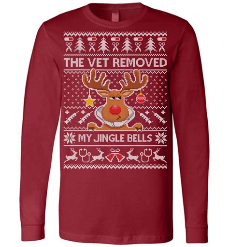 funny vet ugly christmas canvas long sleeve t shirt the wholesale t shirts by vinco