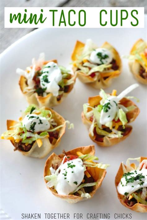 Mini Taco Cups A Quick And Easy Appetizer The Crafting Chicks