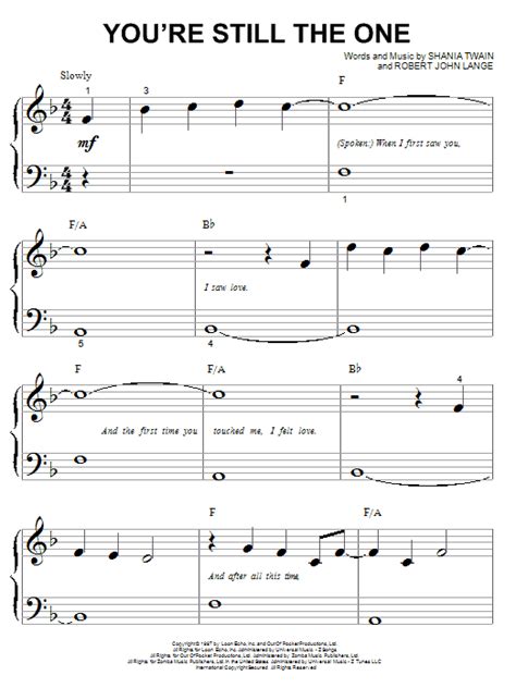 You're still the one lyrics © universal music publishing group, tratore. You're Still The One | Sheet Music Direct