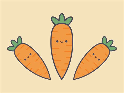 Cute Kawaii Carrots By Kassy On Dribbble