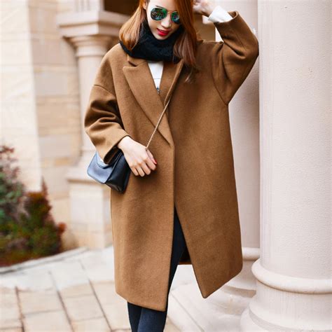 Oversized Wool Coat With Quilting Winter Warm Trench Coats Abrigos