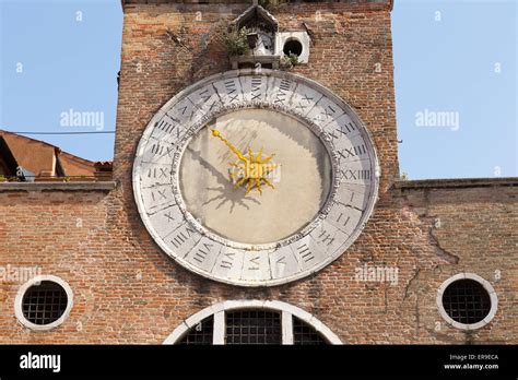 Antique Clock Of San Giacomo Di Rialto Church Near Rialto San Giacomo