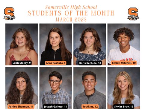 March Students Of The Month Somerville High School