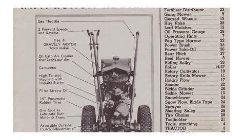 Gravely Instruction Manual, Model L : Gravely Tractors, 1958