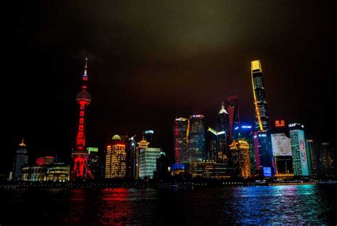 The Night Skyline Shanghai China Travel Past 50