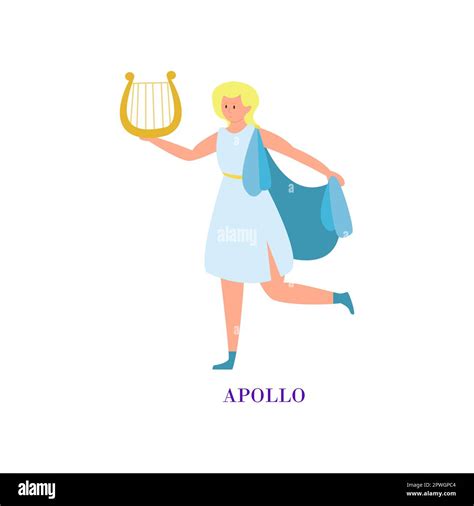 ancient greek god apollo cartoon illustration stock vector image and art alamy