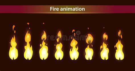 Players freely choose their starting point with their parachute and aim to stay in the safe zone for as long as possible. Fire Animation Sprites Stock Vector - Image: 66703925