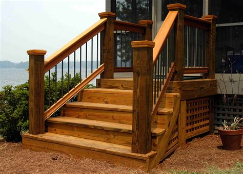 Aluminum Hand Railing For Stairs Or Porch Of Maintenance Free Vinyl