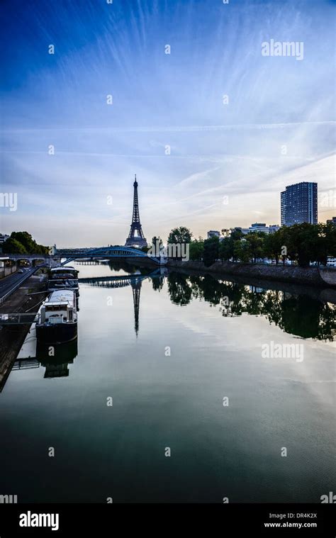 Eiffel Tower And Seine River Paris France Stock Photo Alamy