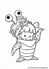 Coloring Inc Monster Printable Sheets Educational Fun Monsterinc Worksheets Skills Preschool sketch template