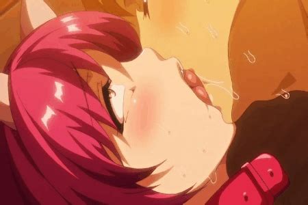 Anime Lewd Kiss GIF