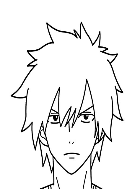 Fairy Tail Gray Fullbuster Coloring Pages Gray Fullbuster Coloring