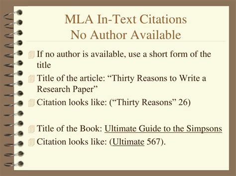 Ppt Mla In Text Citations Powerpoint Presentation Free Download Id