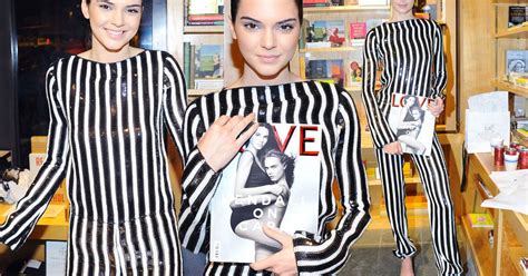 Kendall Jenner Is All About Love In Black And White Stripes In New York