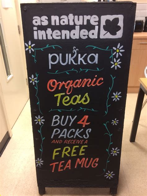 Free Tea Organic Teas Chalkboards Tea Mugs Art Quotes Chalkboard