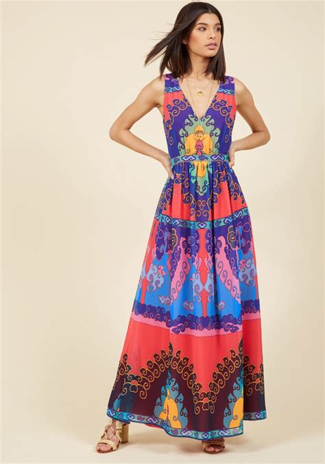 Muster The Length Maxi Dress In Indigo Pink Chiffon Dress Floral