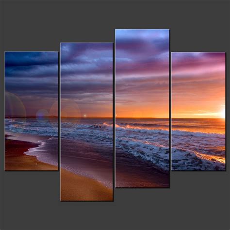 Abstract Sunset Split Canvas Wall Art Pictures Prints Larger Sizes