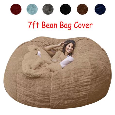 Microsuede Foam Furniture Giant Ft Bean Bag Memory Living Room Chair Lazy Sofa Ebay