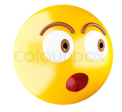 3d Illustration Emoji Icon Surprised Emoji Symbol Concept Isolated